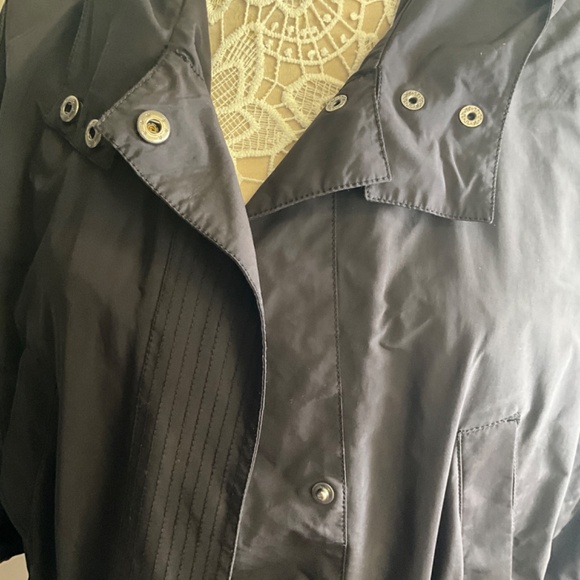 pureDKNY black jacket with draw string on waist and folded sleeve size P - Picture 6 of 9